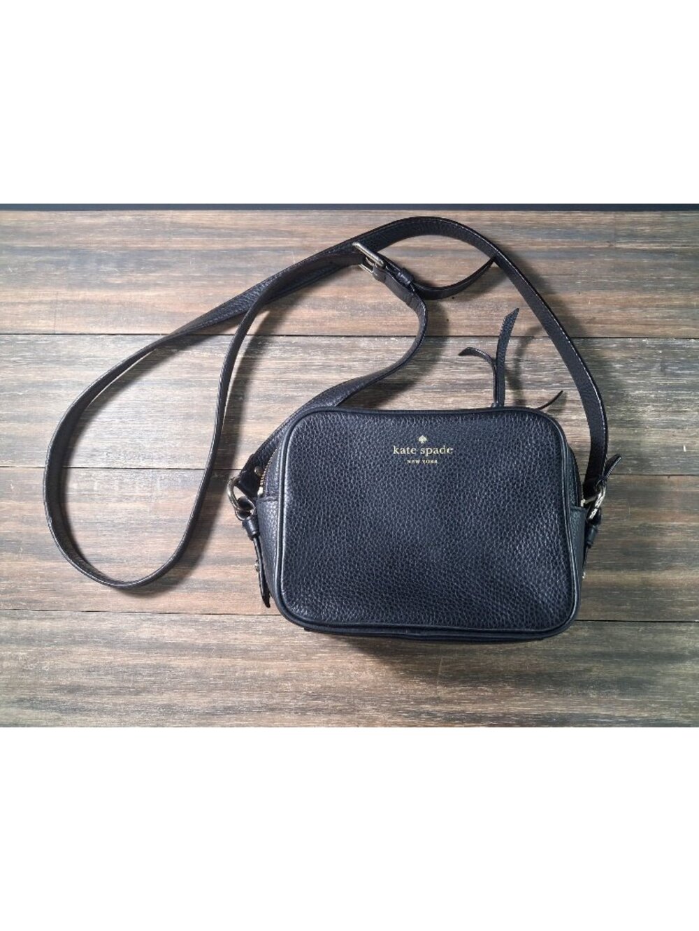 Kate Spade Pyper Mulberry Street Black Pebbled Leather Crossbody Camera Bag